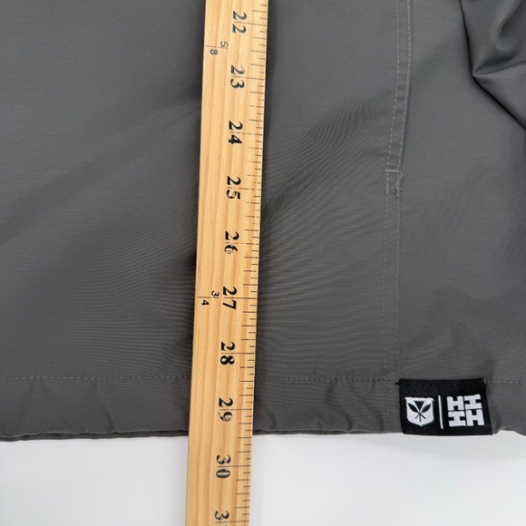 Hawaiis Finest Jacket Men XL Gray Pullover 1/2 Zip Hooded Windbreaker Bungee - Picture 14 of 15